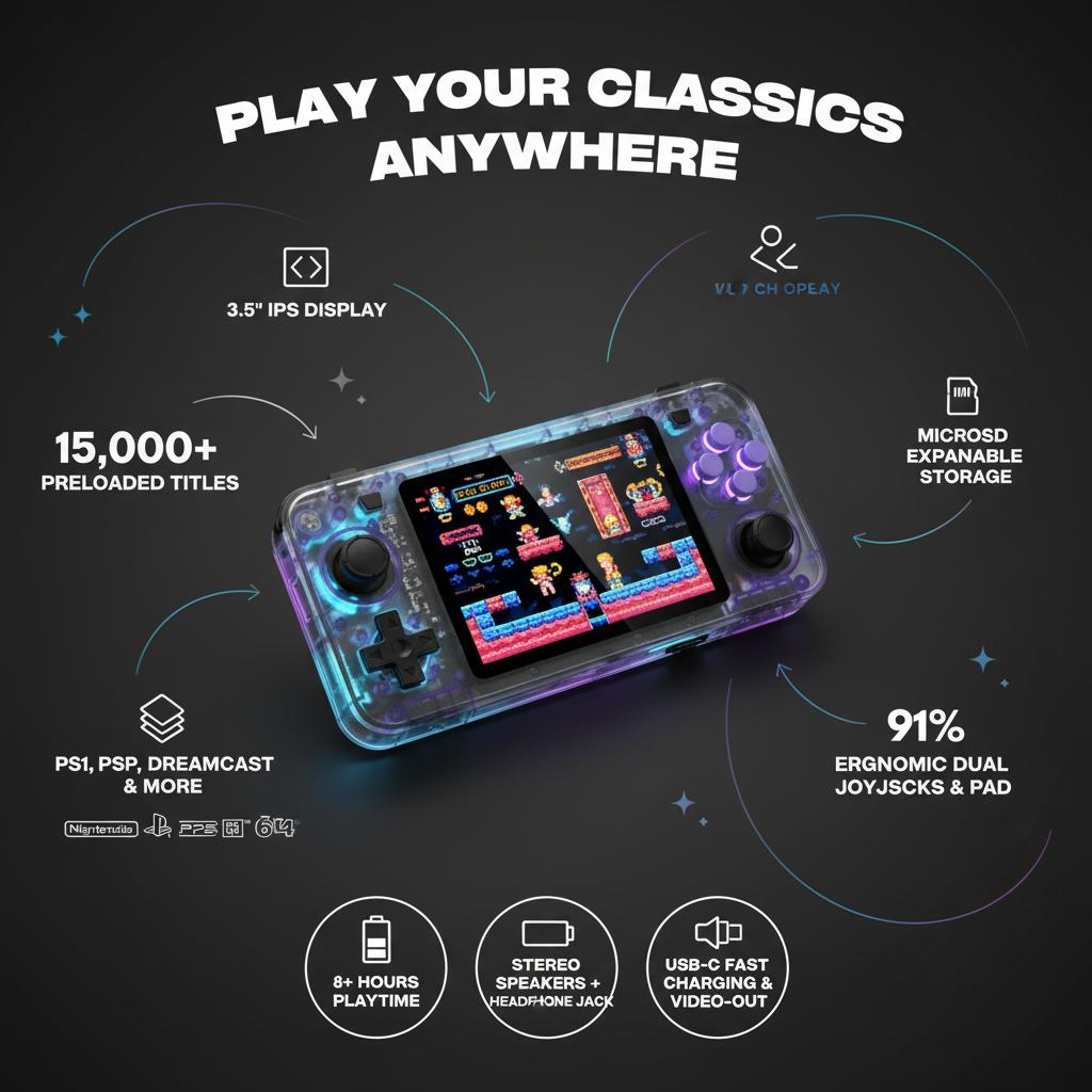 Retro Handheld Video Game Console